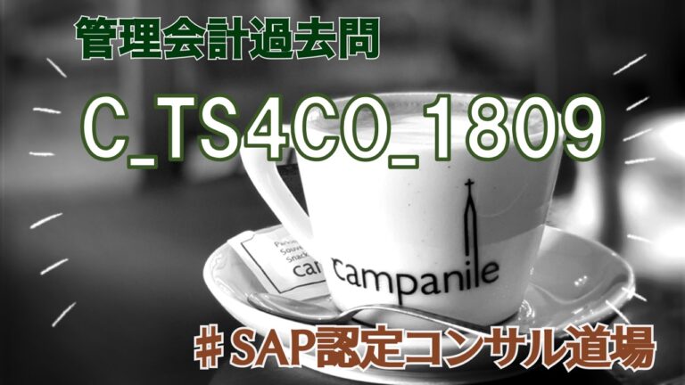 SAP認定コンサル-管理会計(CO)過去問_C_TS4CO_1809 | SAP認定コンサル道場